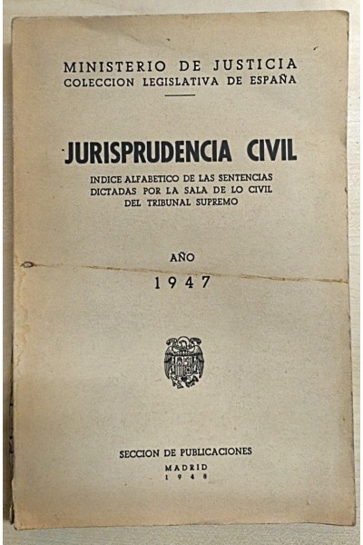JURISPRUDENCIA CIVIL 1947 INDICES